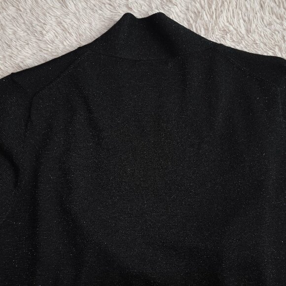 Women's Size XL Calvin Klein Black Shimmer Sparkle Shrug Cropped 3/4 Sleeves NWT - Picture 5 of 6